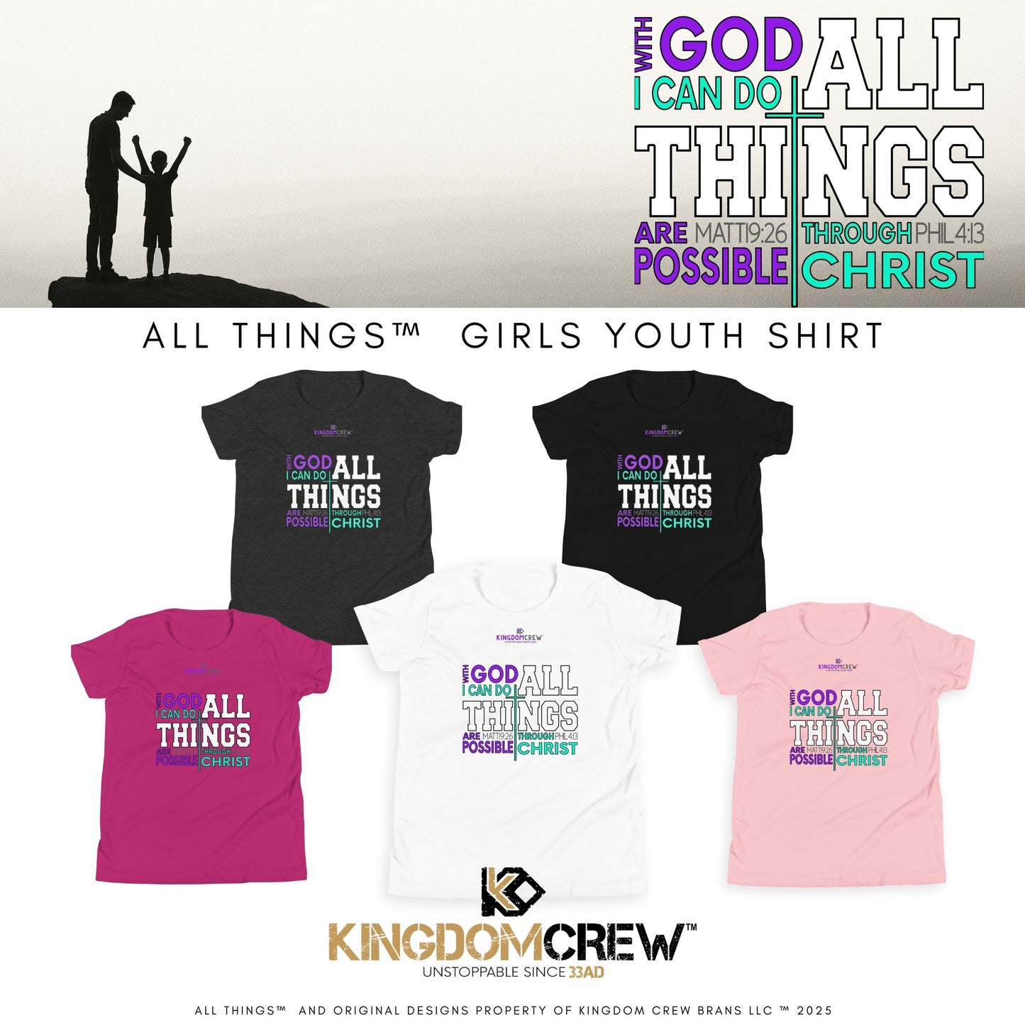ALL THINGS Youth Unisex Shirt - Kids Colors -