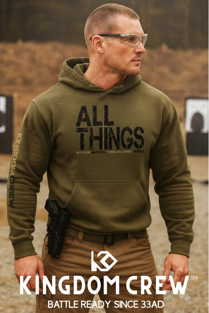 ALL THINGS Premium Unisex Hoodie - Black & Gold