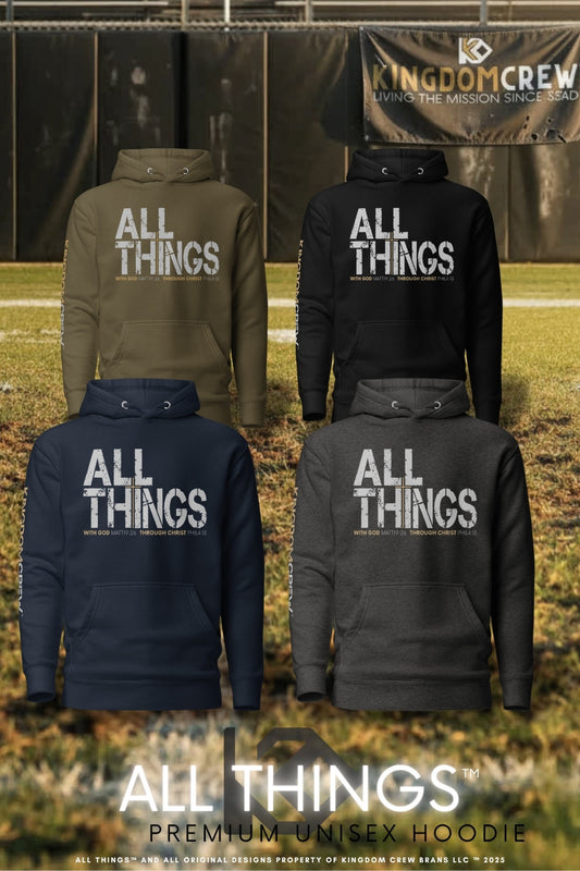 ALL THINGS -CROSS- Premium Unisex Hoodie -Dark-