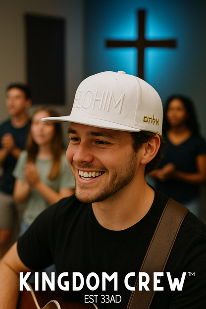 ELOHIM™ White Snapback Cap