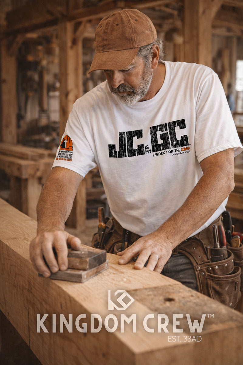 JC is my GC™ Christian Work Shirt – Front Print (Colossians 3:23)