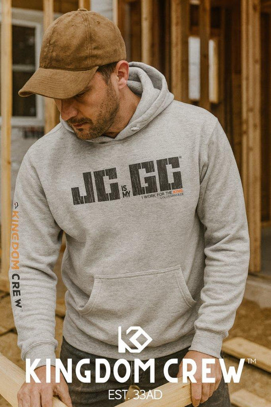 J.C. is my G.C.™ Premium Unisex Hoodie - Black & Orange