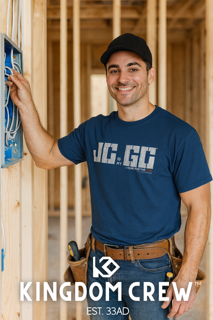 J.C. is my G.C.™ Heavyweight Premium Shirt -Front- Dark Shirt Variations