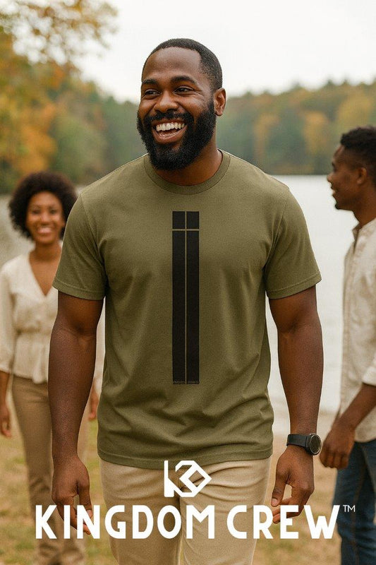 "FINISHED" JOHN19:30 Premium Unisex Shirt - Dark Grey Cross