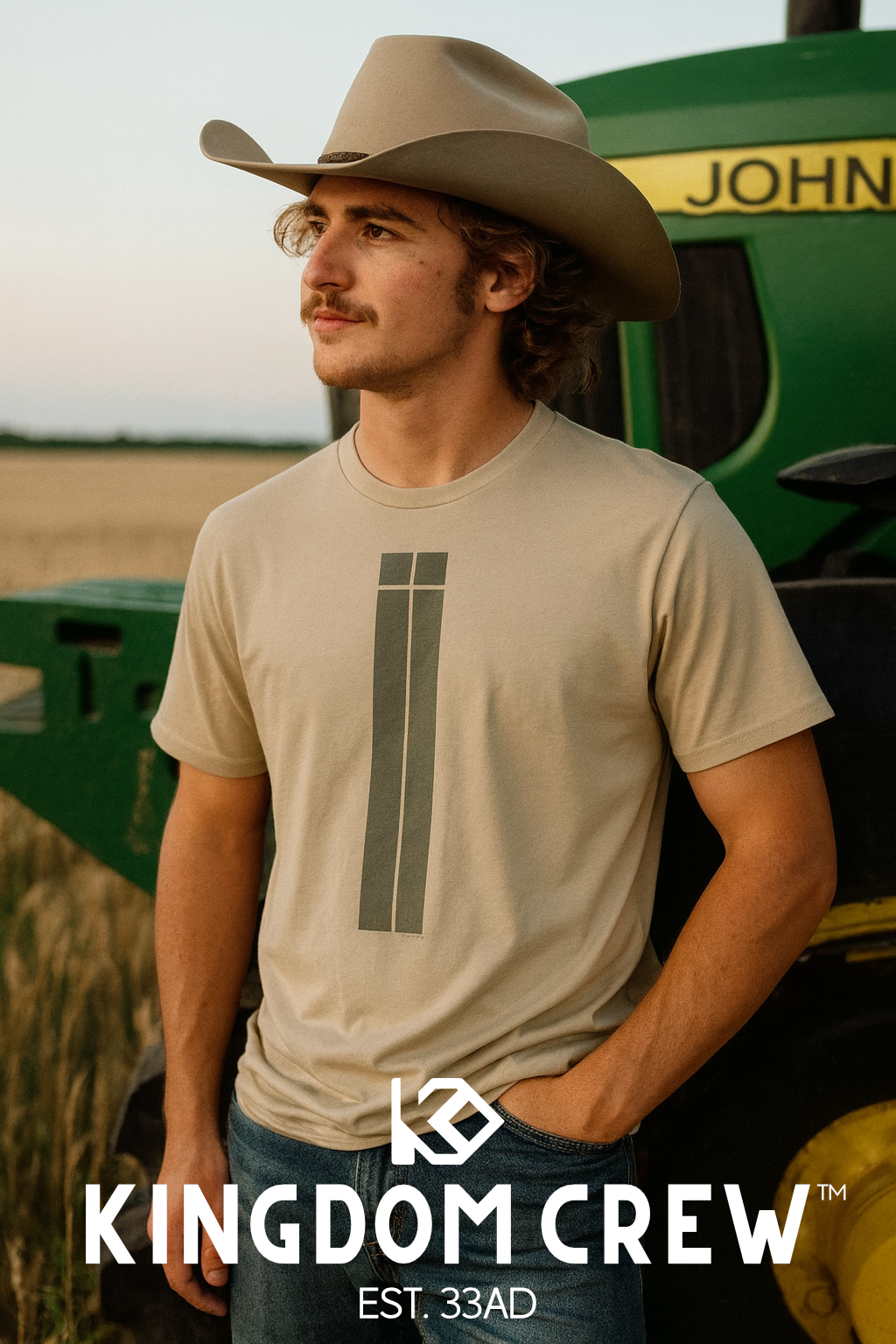 "FINISHED" JOHN19:30 Premium Unisex Shirt - Dark Tan Cross