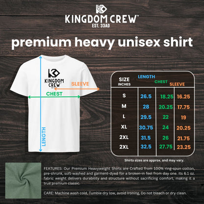 J.C. is my G.C.™ Heavyweight Premium Shirt -Back Graphic- Light shirt options