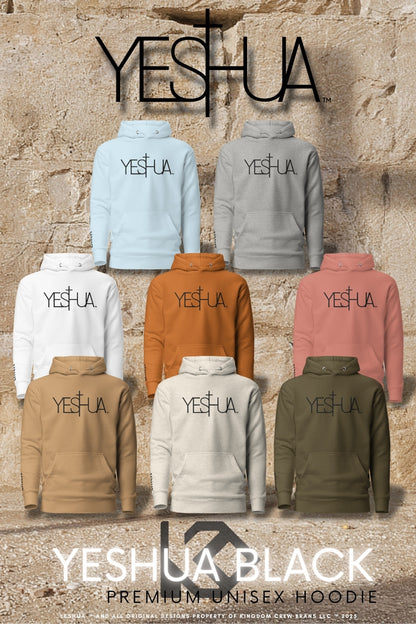 YESHUA™ Black Premium Unisex Hoodie - Embroidered