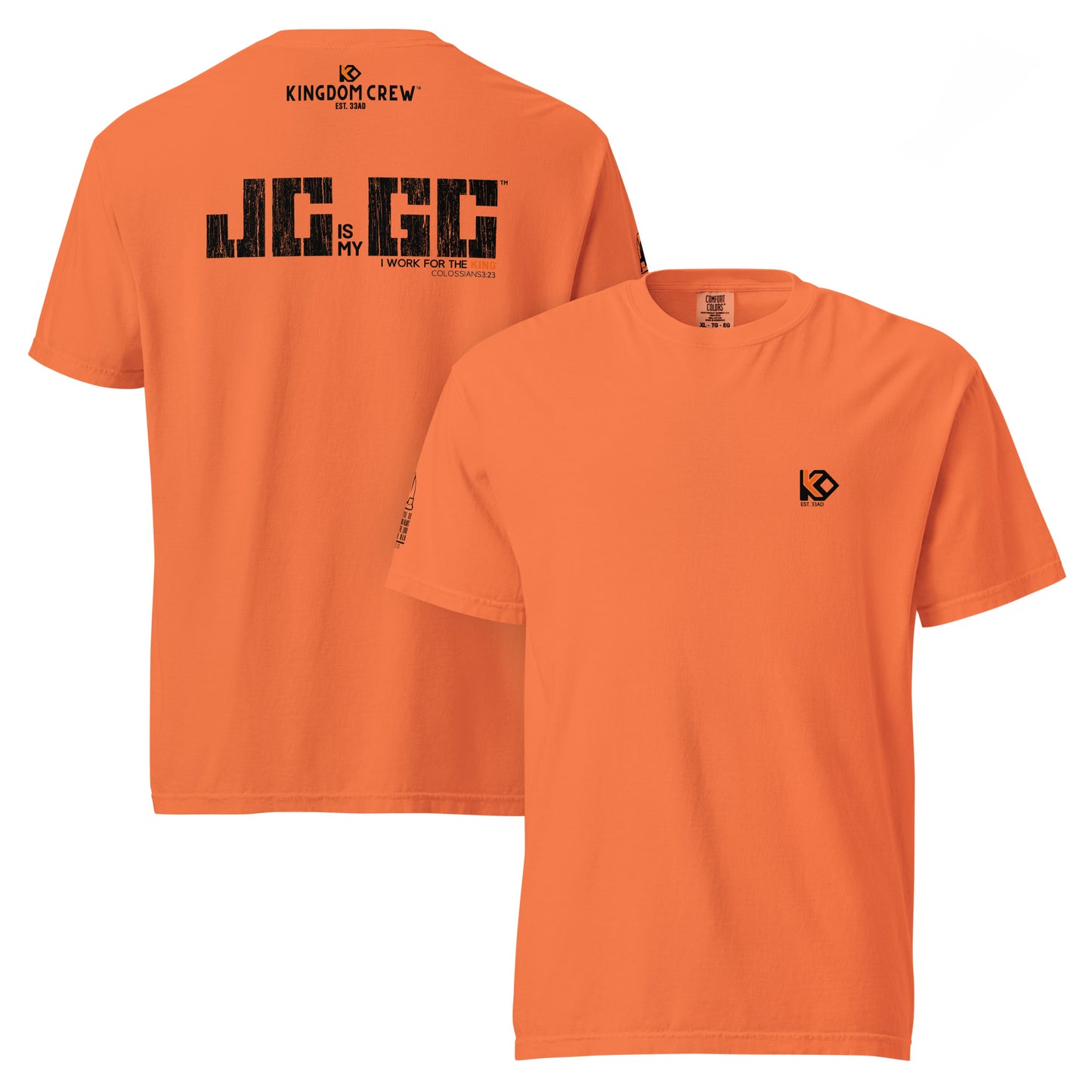 JC is my GC™ Christian Work Shirt – Back Print (Colossians 3:23)