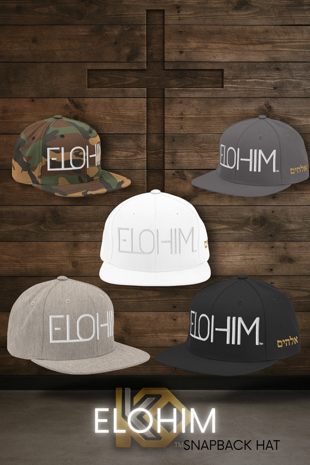 ELOHIM™ White Snapback Cap