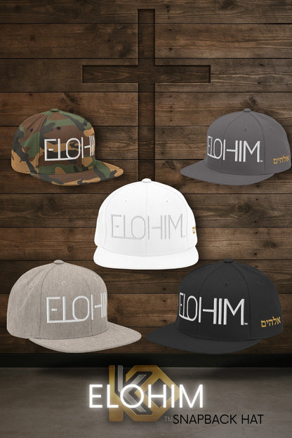 ELOHIM™ White Snapback Cap