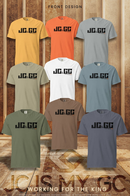 J.C. is my G.C.™ Heavyweight Premium Shirt -Front Graphic- Light shirt variations