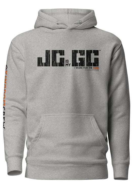 J.C. is my G.C.™ Premium Unisex Hoodie - Black & Orange