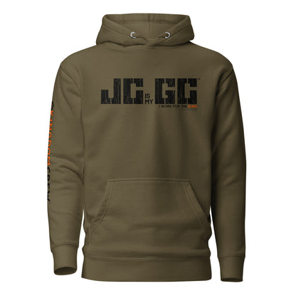 J.C. is my G.C.™ Premium Unisex Hoodie - Black & Orange