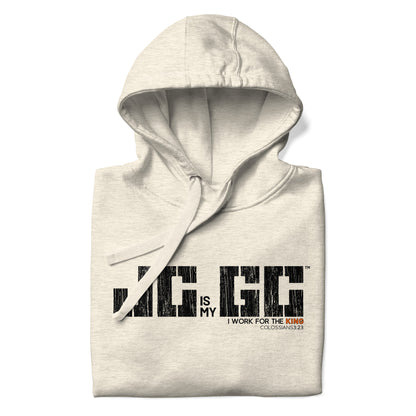 J.C. is my G.C.™ Premium Unisex Hoodie - Black & Orange
