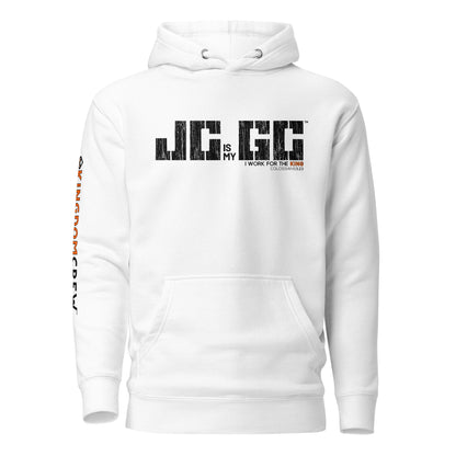 J.C. is my G.C.™ Premium Unisex Hoodie - Black & Orange