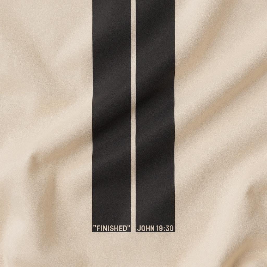 "FINISHED" JOHN19:30 Premium Unisex Shirt - Dark Grey Cross