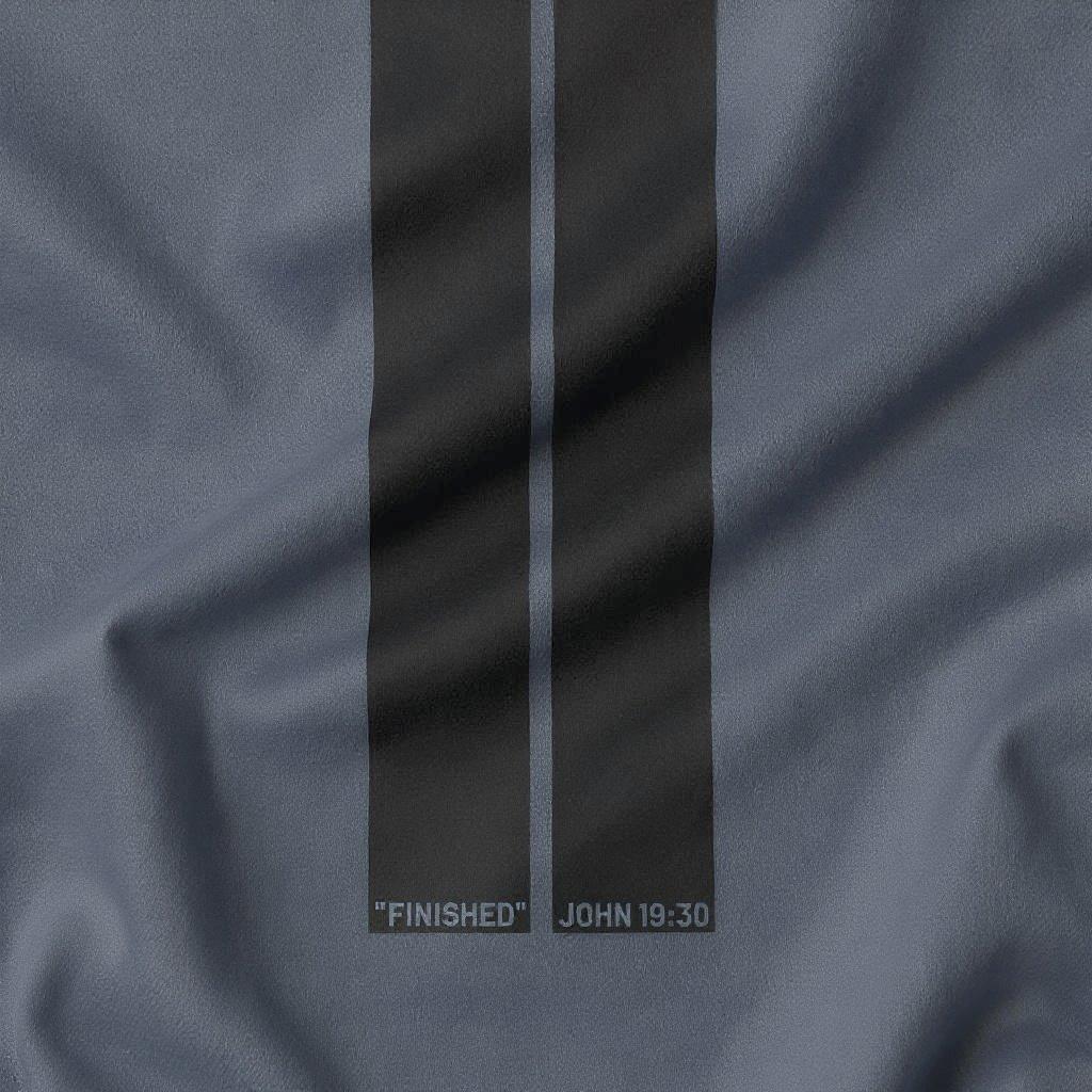 "FINISHED" JOHN19:30 Premium Unisex Shirt - Dark Grey Cross