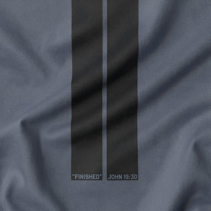 "FINISHED" JOHN19:30 Premium Unisex Shirt - Dark Grey Cross