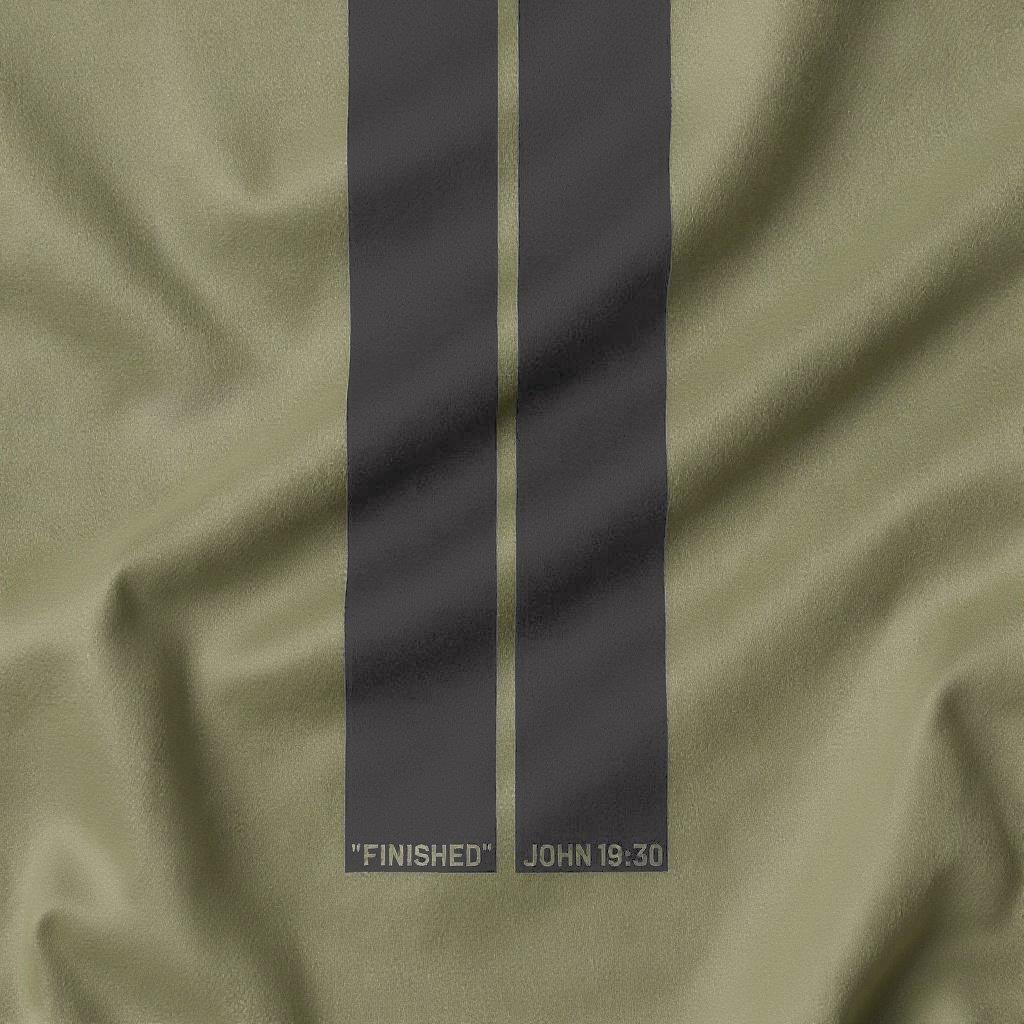"FINISHED" JOHN19:30 Premium Unisex Shirt - Dark Grey Cross