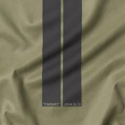 "FINISHED" JOHN19:30 Premium Unisex Shirt - Dark Grey Cross