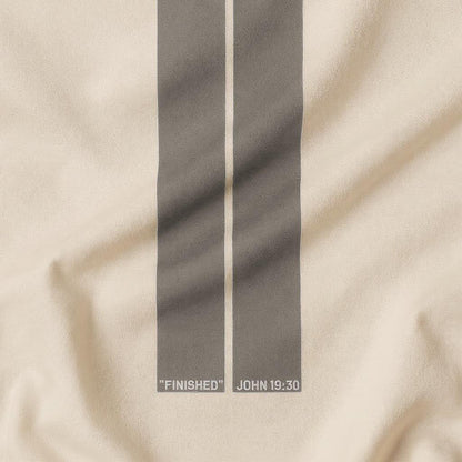 "FINISHED" JOHN19:30 Premium Unisex Shirt - Dark Tan Cross