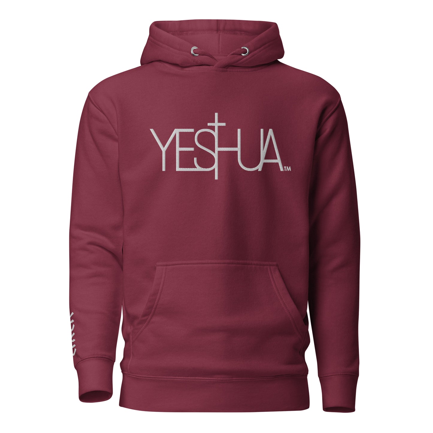YESHUA™ White Embroidered - Premium Unisex Hoodie