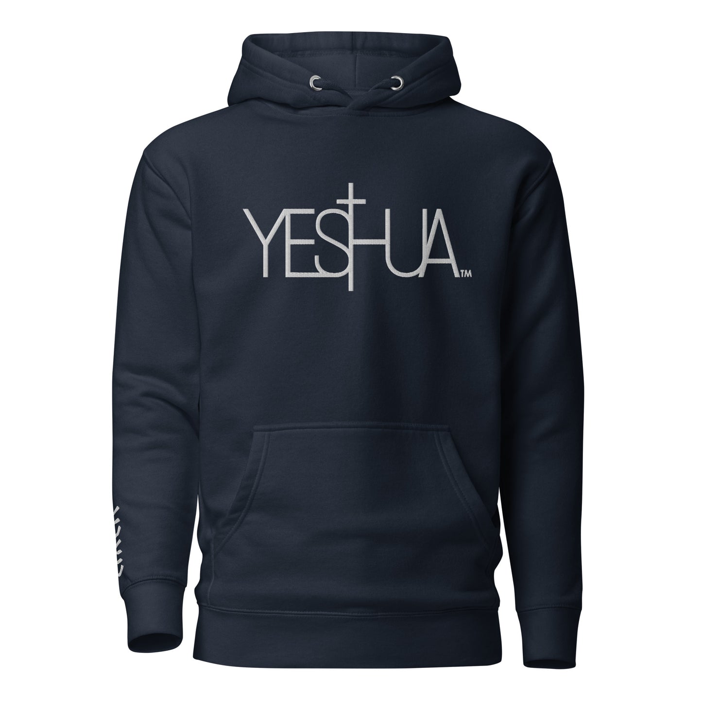 YESHUA™ White Embroidered - Premium Unisex Hoodie