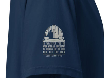 J.C. is my G.C.™ Heavyweight Premium Shirt -Back Graphic- Dark shirt variations