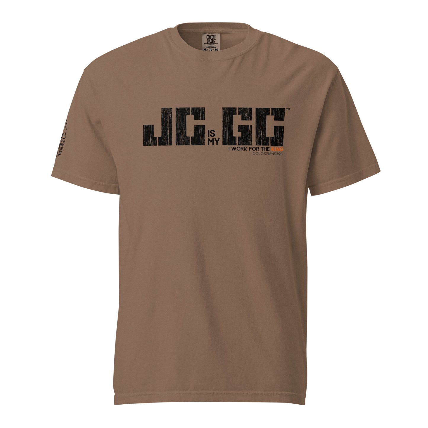 JC is my GC™ Christian Work Shirt – Front Print (Colossians 3:23)