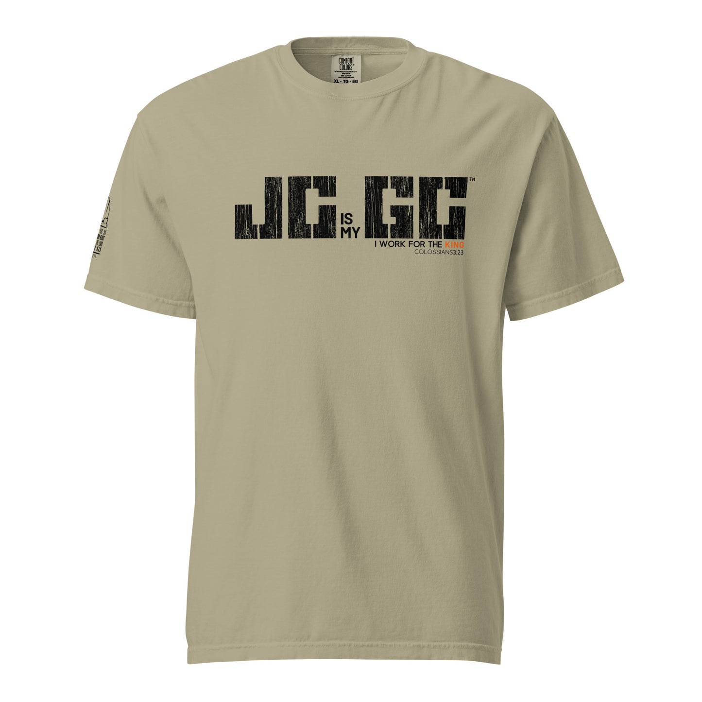 JC is my GC™ Christian Work Shirt – Front Print (Colossians 3:23)