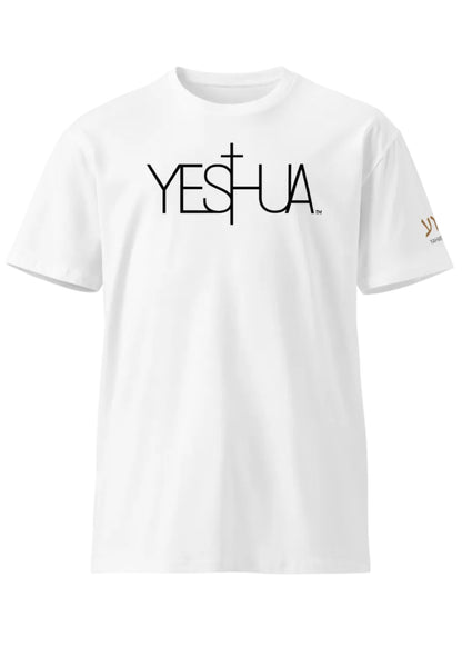 Yeshua premium unisex t shirt white shirt black front print